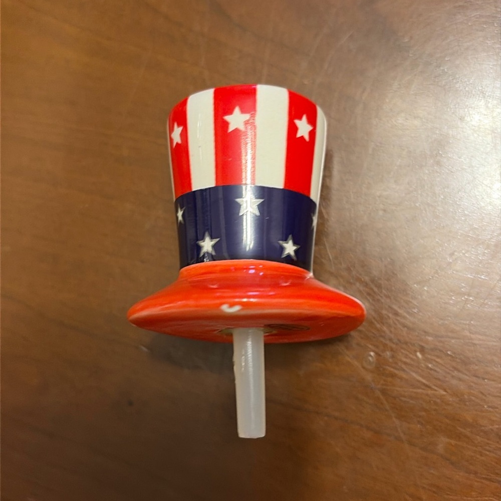 Nora Fleming Uncle Sam Hat Retired Signed‎ NF Initials